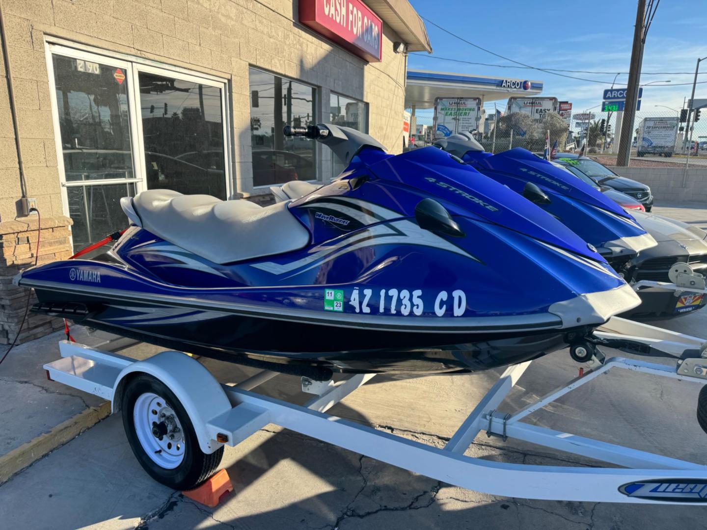 2008 Blue Yamaha VX Deluxe , located at 2190 Hwy 95, Bullhead City, AZ, 86442, (928) 704-0060, 0.000000, 0.000000 - 2008 (2) Yamaha VX deluxe jet skis with trailer. 71 hours and 83 hours. Both recently serviced. new batteries. have covers for both. 4 stroke engines. Runs great. always garaged. Super clean needs nothing. - Photo#0